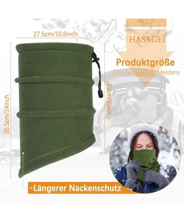 Hasagei Winter Windproof Multifuntional Scarf for Men & Women | Fleece Neck Warmer for Outdoor Activities Skiing Biking & Running - Green - Buy Online on GoSupps.com