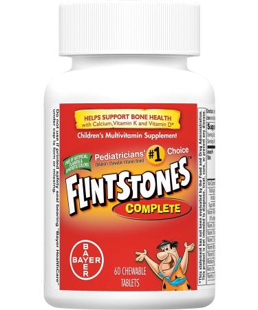 Flintstones Children's Complete Multivitamin Chewable Tablets 60-Count - Fruit Flavor | Pack of 1 - Buy Online on GoSupps.com