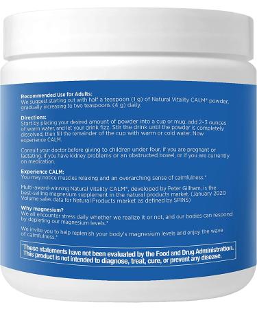 Natural Vitality Orange Calm Magnesium Drink Mix - 8 OZ | Relaxation & Wellness - Buy Online on GoSupps.com