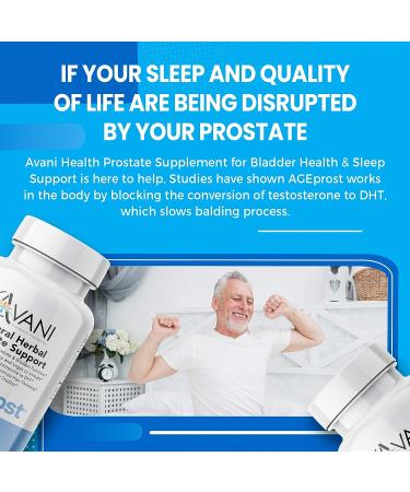 Avani Health AGEprost Prostate Supplement - Reduce Frequent Urination - DHT Blocker - 30 Vegan Capsules - Buy Online on GoSupps.com