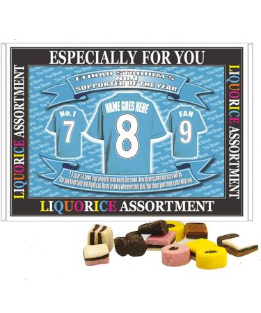 Manchester Blues Football Shirt Personalised Gift Boxed Sweets Variety - Buy Online on GoSupps.com