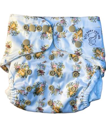 Eco Baby and Me Btp Waterproof Cloth Nappy Outer Cover Reusable Wrap Day/Night Forest Friends