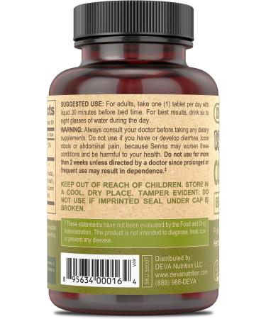 DEVA Vegan Colon Assist Tablets with Magnesium Triphala Psyllium Husk Senna Cinnamon and More 90 Count 90 Count (Pack of 1) - Buy Online on GoSupps.com