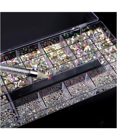 Aqxyedc Multi-Shaped Crystal Flat Back Diamond Nail Art Set Professional Material Decorative Tools wanglan(Color:Translucent) - Buy Online on GoSupps.com