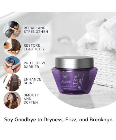 L'eudine Hair Polisher Mask 4.7 Fl Oz - Deep Conditioning Hair Repair Mask for Dry & Damaged Hair - Moisturizing Growth Treatment - Buy Internationally - Buy Online on GoSupps.com