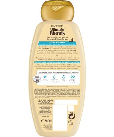  Garnier Garnier Ultimate Blends 6-pack of shampoos with Moroccan argan oil and nourishing almond cream for dry and unruly hair 360ml - Buy Online on GoSupps.com