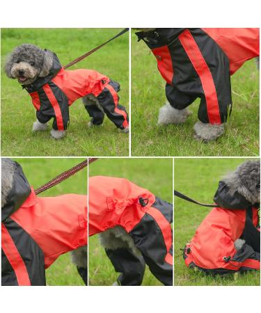 Dog Raincoats Waterproof Dog Hooded Raincoat Coat Rain Jacket for Dogs Dog Raincoat With Hood Lightweight Adjustable Outdoor Rain Poncho Rain Gear Jumpsuit for Small Medium Dog-XXL-Red XX-Large Red - Buy Online on GoSupps.com