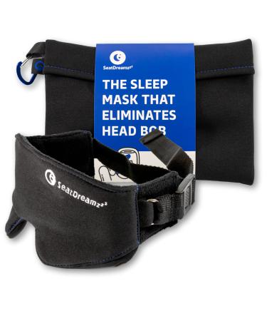 SeatDreamzzz Sleep Mask Contoured with Adjustable Head and Neck Support for Airplane and Car Seat Travel
