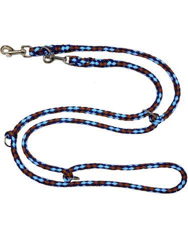 Shop Adjustable Dog Linen Leash for Large Dogs up to 80kg - Durable 2.40m 2.80m 3.50m 5m Lines in Navy Blue Light Blue & Brown - International Shipping Available - Buy Online on GoSupps.com