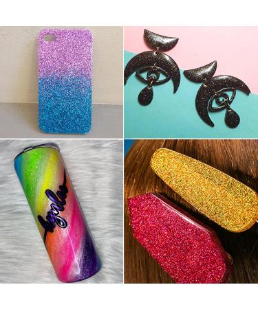 Jemesi Black Fine Glitter Powder - Holographic Glitter for Epoxy Resin Nail Art Body Decoration & More - 100g - International Shipping Available - Buy Online on GoSupps.com