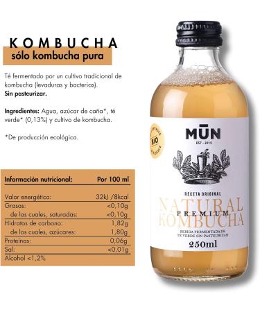 Kombutxa ORGANIC DRINK KOMBUTXA KOMBUCHA TEA - 3un Ginger + 3un Hibiscus + 3un Flowers + 3un Natural 275ml Bio energy fermented tea - Buy Online on GoSupps.com