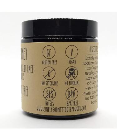Organic Vegan Fluoride-Free Remineralizing Tooth Powder - Glass Jar Baking Soda Free Cinnamon & Clove Flavor 6 Month Supply - Buy Online on GoSupps.com