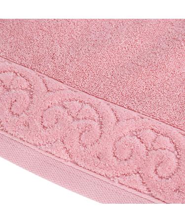 Luxury Cotton Washcloths 6 Pack - Large Hotel Spa Bathroom Face Towel (Pink) - Buy Online on GoSupps.com