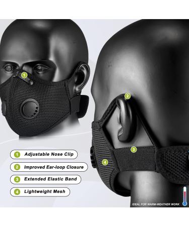 BASE CAMP Upgrade M Plus Dust Mask Breathable Reusable Dust Face Mask with 6 Activated Carbon Filters Modern1 - Buy Online on GoSupps.com