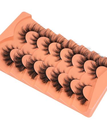 ALICROWN B- Fluffy Fox Eyelashes - 7 Pairs Natural Wispy Fake Lashes for Cat Eye Look - Buy Online on GoSupps.com