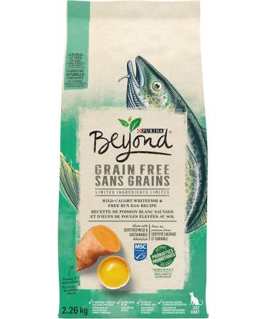 Beyond Grain Free Natural Dry Cat Food Wild-Caught Whitefish & Free Run Egg - 2.26 kg Bag & Grain Free Natural Dry Cat Food Farm-Raised Chicken & Egg - 1.36 kg Bag - Buy Online on GoSupps.com