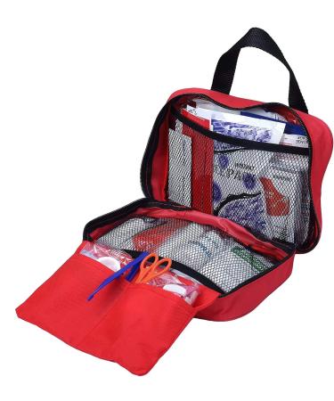 Ykall 180 Piece First Aid Kit for Car, Home, Travel, Camping, Office, Sports | Red Bag with Reflective Cross | Fully Stocked Emergency Survival Supplies - Buy Online on GoSupps.com