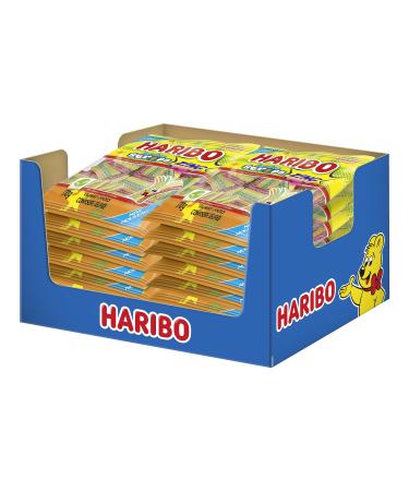 Haribo Z!NG Rainbow Strips Candy 4 Sour Fruity Flavours No Artificial Colours - Pack of 12 Box (170g) 4 Sour Fruity 170 g (Pack of 12)