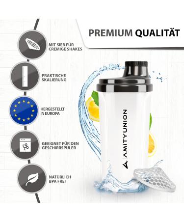 Buy BPA-Free 500ml Protein Shaker 'Heaven' - Leak-Proof With Sieve & Scale for Creamy Whey Protein Shakes | International Shipping - Buy Online on GoSupps.com