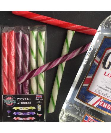 Wendy's Candies - Gin Cocktail stirrers - Edible Cocktail Sticks - Boiled Sweets Like Candy Canes Sweets - Candy Stick Mixer - Rock Sweets Gin Gifts for her - Gin Stirrer Cocktail Accessories SMX GIN SET - Buy Online on GoSupps.com