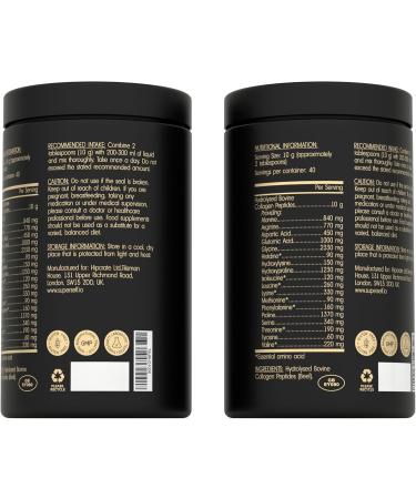 Premium Collagen Powder - Collagen Supplements for Women & Men - Pure Bovine Collagen Peptides 400g - Hydrolysed Collagen Type 1 and 3 for Skin Hair & Nails - Tasteless Dissolves Easily Mixes Well - Buy Online on GoSupps.com