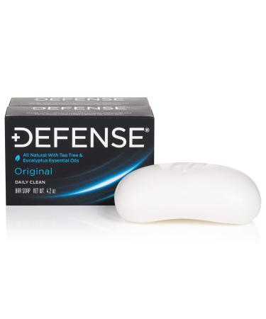 Defense Soap Bar 4.2 oz (Pack of 2) - 100% Natural and Herbal Pharmaceutical Grade Tea Tree Oil. Made in USA Classic