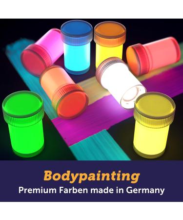 UVibe Body Painting Colors - 8x Neon UV Makeup for Skin & Face - Black Light Body Paint Made in Germany - Vibrant Day & Night Colors - Buy Online on GoSupps.com