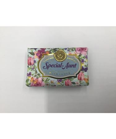 Special Aunt - Gift Soap Bar For Her Birthday Rose Scent Mum Grandmother Cleanser Lather Present Girl