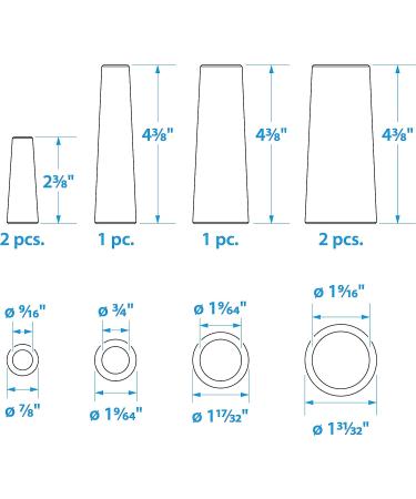 Seachoice Emergency Stopgap Wood Plugs Set - Assorted Sizes 1/2-2 in. - Pack of 6 - Buy Online on GoSupps.com