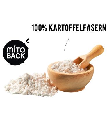 Mitoback 100% Potato Fibers | Premium Quality German Potato Fiber Flour for Baking | Low Carb Keto Vegan Gluten-Free (3 x 250g) - Buy Online on GoSupps.com