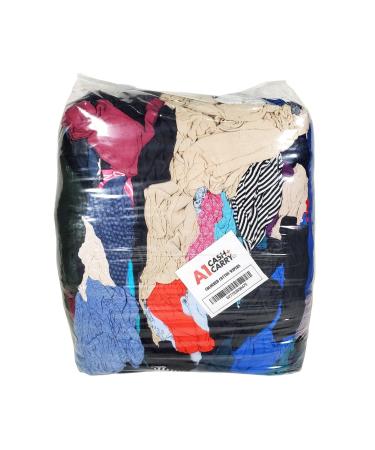 Spartano Wiping Rags 20 lb Colored Cotton Reusable Wiping Cloths Absorbent Multipurpose Cloths for Dusting & Cleaning Multi-color