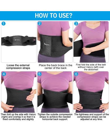 Bracepost Women's Lower Back Pain Relief Brace with Biomimetic Aluminum Plate - Adjustable Lumbar Support Belt for Herniated Disc & Sciatica - Regular Size (Waist 37-48inch) - Buy Online on GoSupps.com