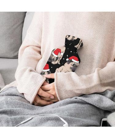 Buy Cartoon Pug Hot Water Bottle with Plush Cover - Bed Bottle Hand Warmer for Adults & Kids | 26.5x15.3cm - International Shipping Available - Buy Online on GoSupps.com