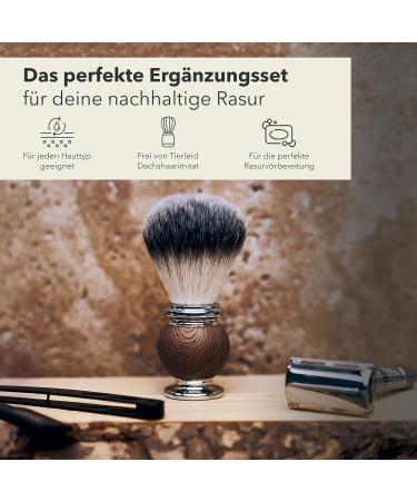 St rtebekker Premium Vegan Shaving Brush - Luxurious Roof Hair Imitation for Perfect Foam - Ideal for Wet Shaving - High-Quality Packaging Included - Buy Online on GoSupps.com