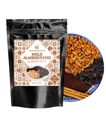 Yerbero - Authentic Gourmet Mole Almendrado 1.1 Lb (455gr) | Artisan Almond Mole Paste | Premium Quality Ingredients, All Natural, No GMOs, No Additives, Hand Made. Imported From Puebla Mexico.