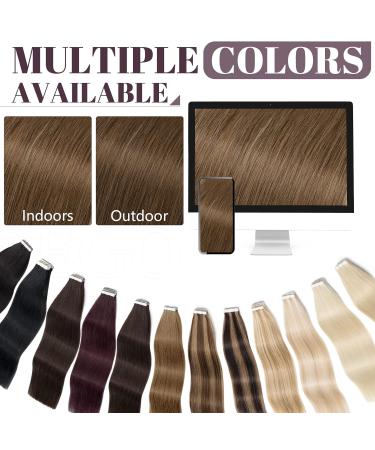 SEGO Tape in Hair Extensions - 100% Remy Human Hair 18 Inch Natural Black Seamless & Soft 50g Pack - Perfect for Women - Buy Online on GoSupps.com
