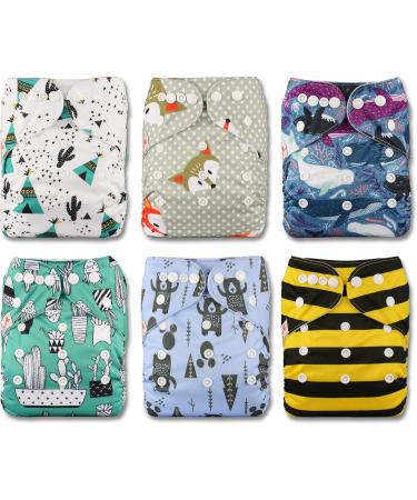 Littles and Bloomz FLP2-0605 Reusable Diapers - Standard Popper - 6 Pack | Eco-Friendly Comfortable & Ideal for International Shipping - Buy Online on GoSupps.com