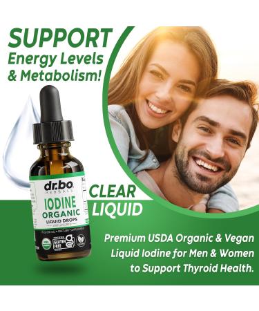 Iodine Liquid Drops Potassium Iodide - 1 Year Supply Pure Clear Organic Iodine Drops Supplement Plus Thyroid Support - Organic Potassium Iodide Liquid Supplement Tincture Thyroid Supplements 1 Fl Oz - Buy Online on GoSupps.com