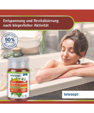 Merz Consumer Care tetesept Sea salt muscle relaxation revitalizing health bath with essential oils relaxing bath additive with natural sea salt 4 x 600 g - Buy Online on GoSupps.com