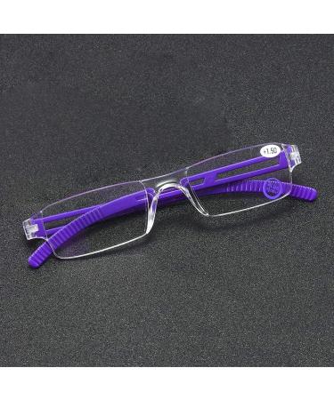 Kokobin +1.5 Diopter Frameworkless Reading Glasses | Anti Blue Light Visual Aid for Men & Women (Purple) - Buy Online on GoSupps.com