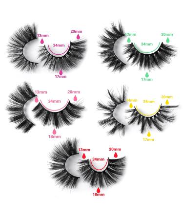 Ruairie 40 Pairs Faux Mink Lashes - 10 Styles - 8D Dramatic Volume - Bulk Wholesale - Buy Online on GoSupps.com