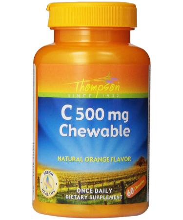 Thompson C500 mg Chewable Natural Orange Flavor 60 Chewables