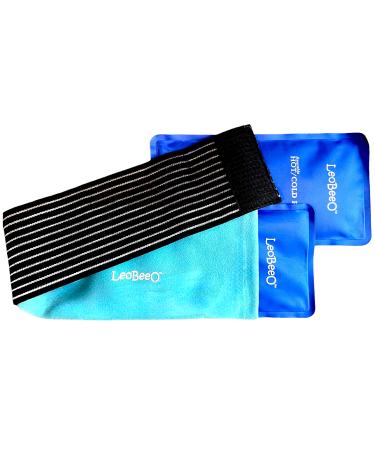 LeoBeeo Hot Cold Gel Pack-Ice Pad Reusable Hot and Cold Therapy Gel Wrap Support Injury Recovery Alleviate Joint and Muscle Pain Rotator Cuff Knees Back Ankles Knee and More. Microwavable.