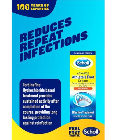Scholl Advance Athlete's Anti-Fungal Foot Cream 15g - Fast-Acting Relief - Buy Online on GoSupps.com
