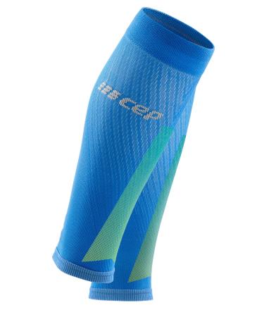 CEP - ULTRALIGHT COMPRESSION CALF SLEEVES for men | Calf sleeves with compression V PRO - Electric Blue/Light Grey