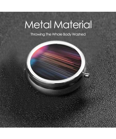 Colorful Rainbow Round Pill Box | 3 Compartment Portable Organizer for Travel | International Shipping Available - Buy Online on GoSupps.com