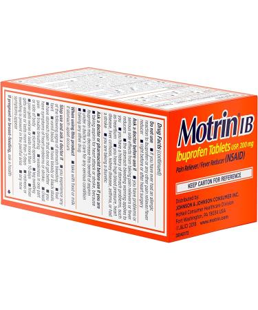Motrin IB 200mg Tablets - Fever, Muscle Aches, Headache & Back Pain Relief - 24 Ct - Buy Online on GoSupps.com