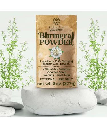 Bhringraj Powder 8 Oz | 100% Pure Eclipta Alba | Ayurvedic Hair Care | For DIY Masks & Herbal Oils - Buy Online on GoSupps.com