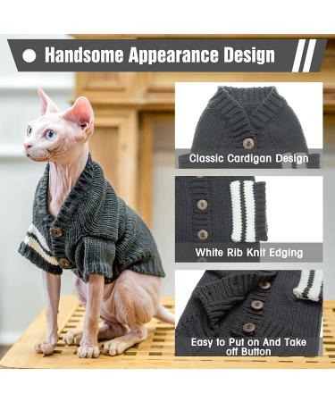 EXPAWLORER Cat Sweater for Cold Weather - Stylish Knitwear Cat Jacket | Soft, Warm Clothing for Fall and Winter | Small Size - Buy Online on GoSupps.com
