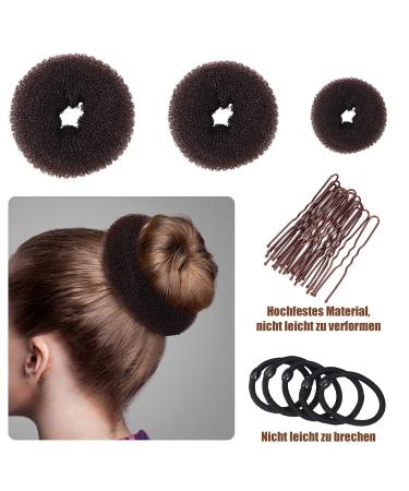 Friusate Hair Donut Set - 6 Donut Hair Knot Makers 10 Elastic Hair Ties & 20 Clips - Perfect for Elegant Hairstyles Worldwide - Buy Online on GoSupps.com